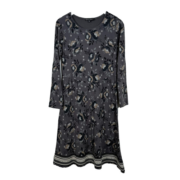 Gudrun Sjoden Dress Small Floral Flower Multicolor Organic Cotton Ribbon Detail - Picture 1 of 8